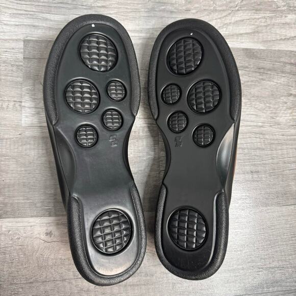 VNT Leather Woven Braided Brown Slip On Sandals Slides Size 10 Fishman Aesthetic - Picture 3 of 8